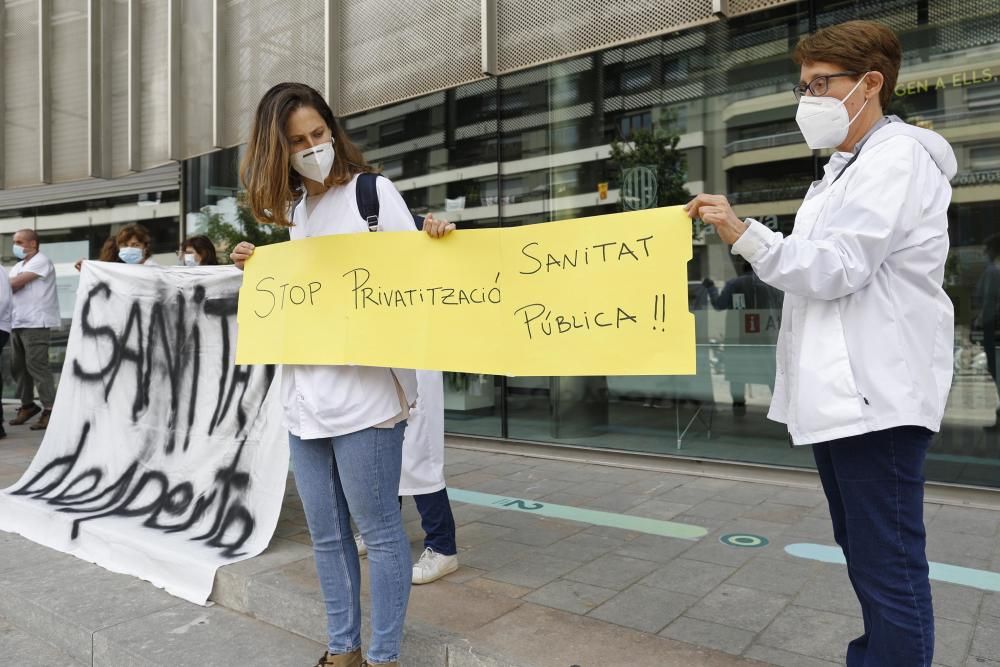 Protesta dels sanitaris gironins