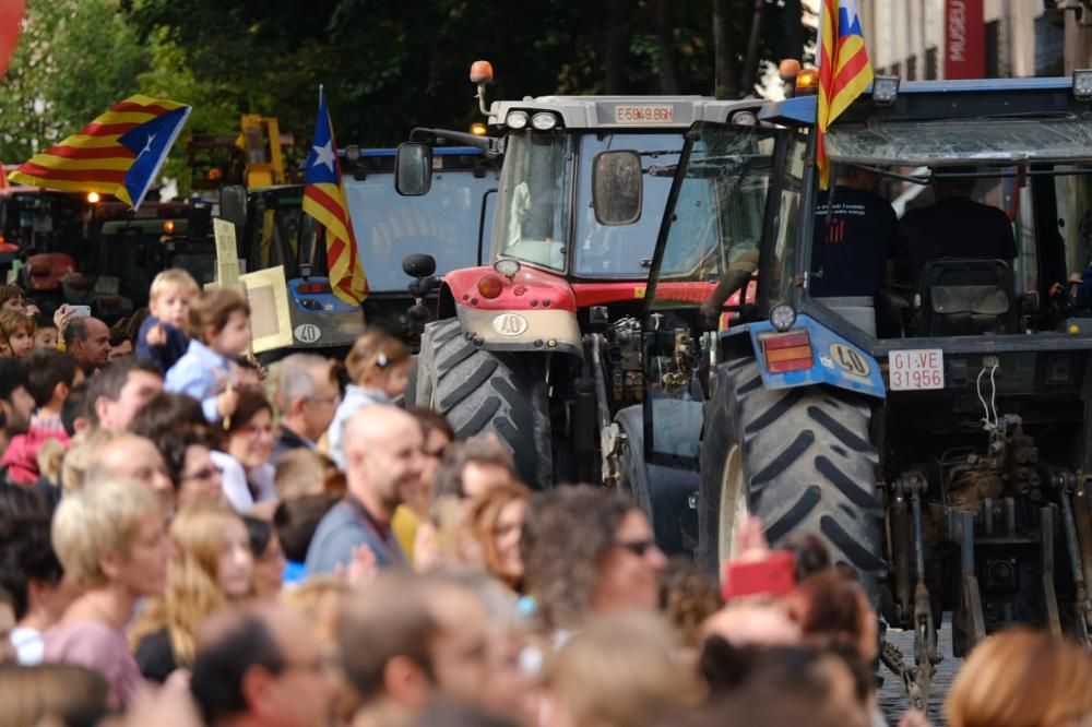 Concentració a la Rambla de Figueres per la vaga