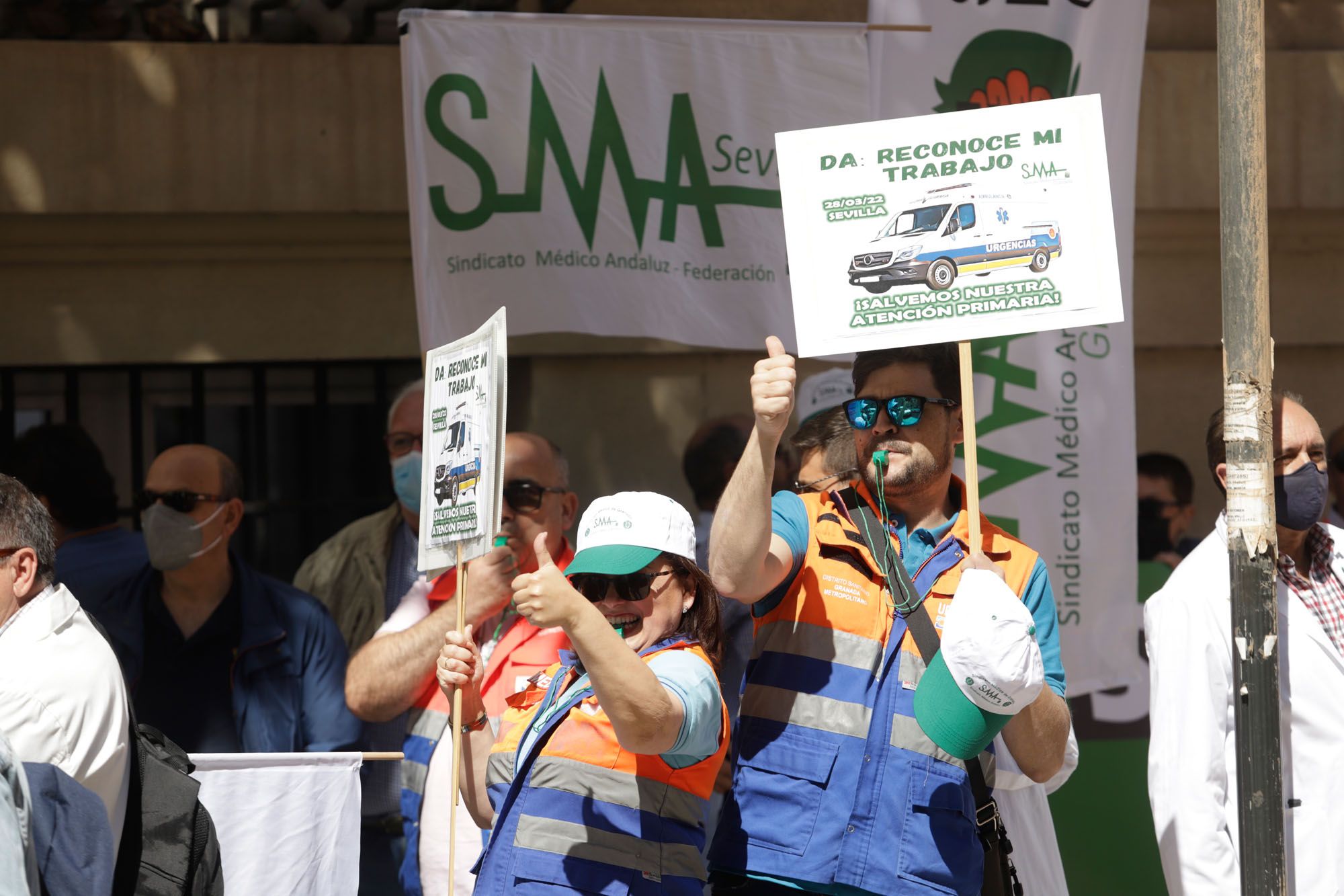 Concentración del Sindicato Médico de Málaga en favor de la Atención Primaria