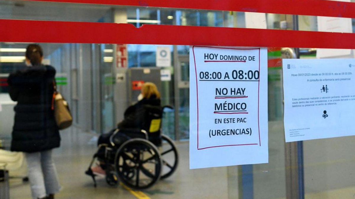 Imagen de archivo del aviso de falta de médicos.