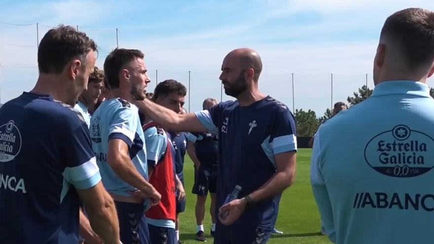 El entrenador del Celta se la cuela a Mingueza con una supuesta bronca con final feliz: ‘Es una p… vergüenza’