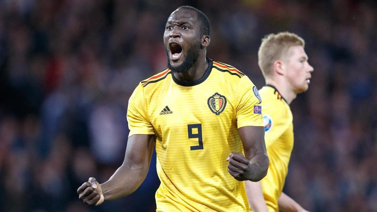 Lukaku con la selección de Bélgica