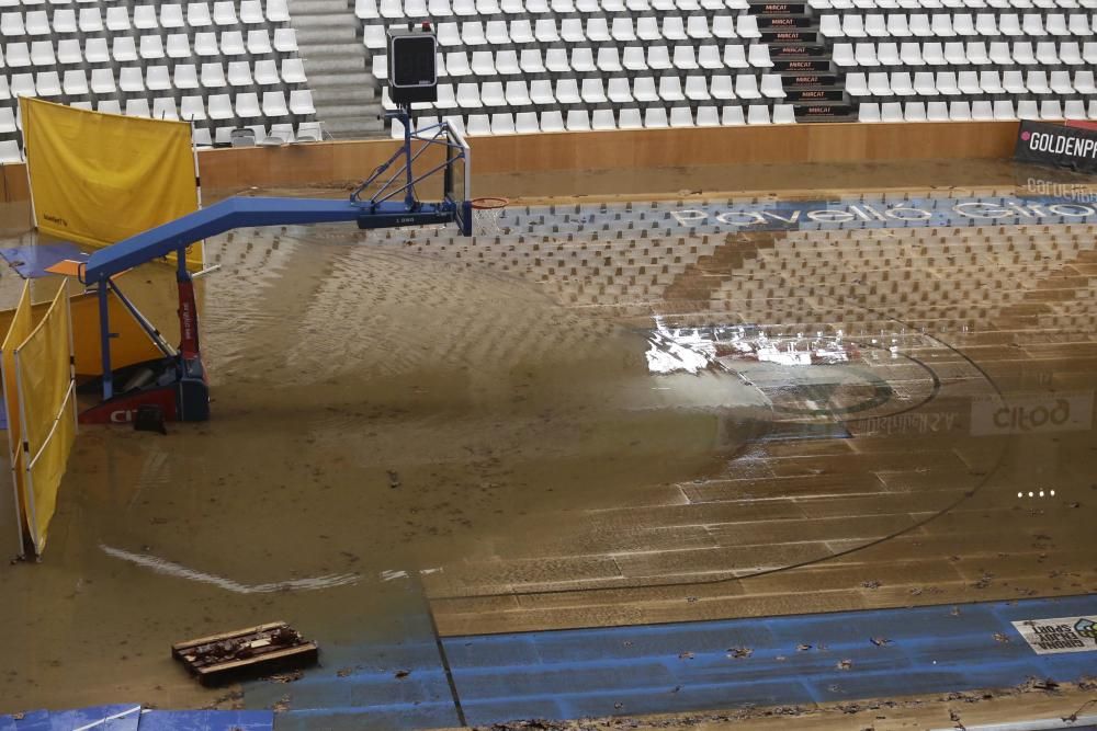 Inundació al Pavelló de Fontajau.