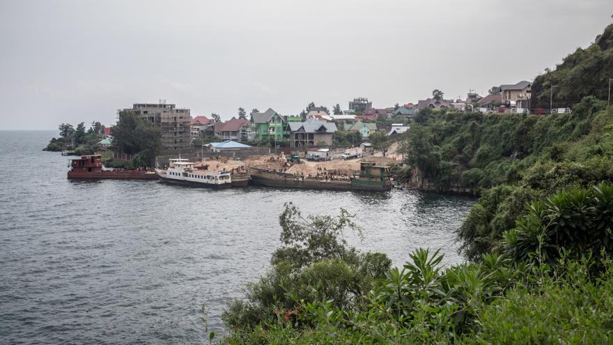 Imagen de archivo del lago Kivu en Goma, Kivu Norte, RDC.