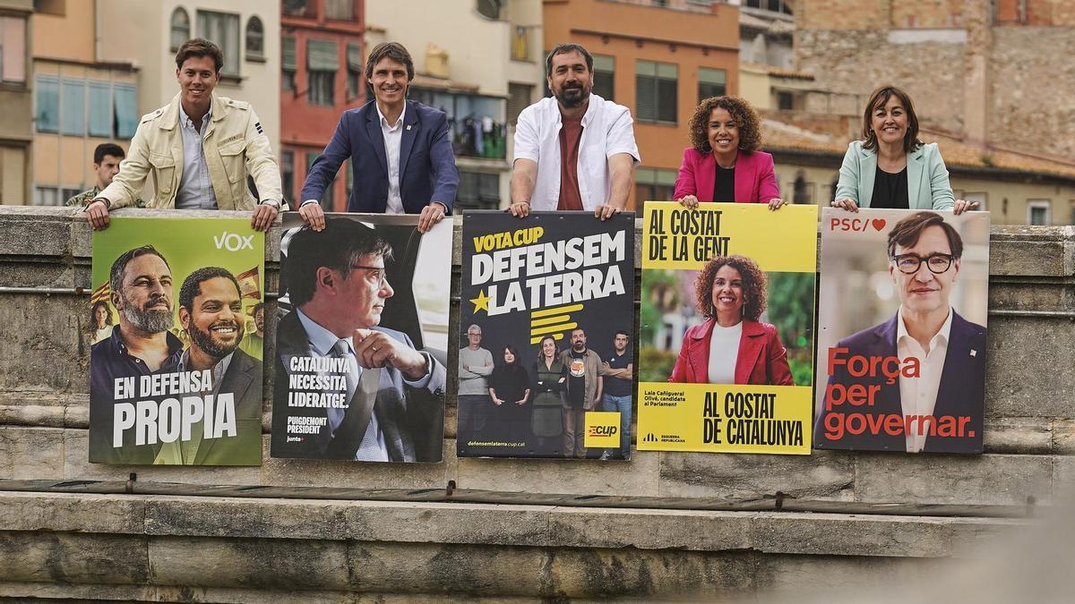 Els caps de llista per Girona a les eleccions del Parlament.