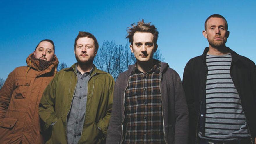 Los cuatro integrantes de la banda de post rock 65daysofstatic.