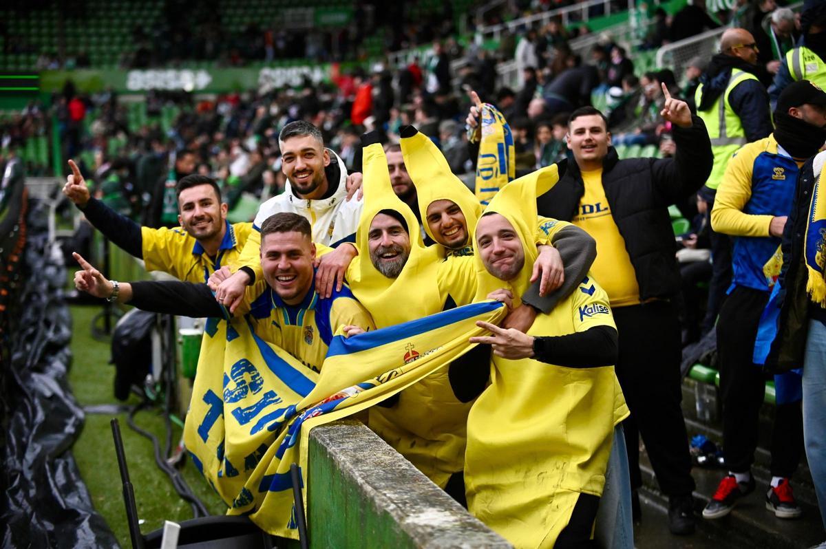 Aficionados de la UD Las Palmas en El Sardinero, en el último desplazamiento masivo de la UD este curso, en el mes de enero.