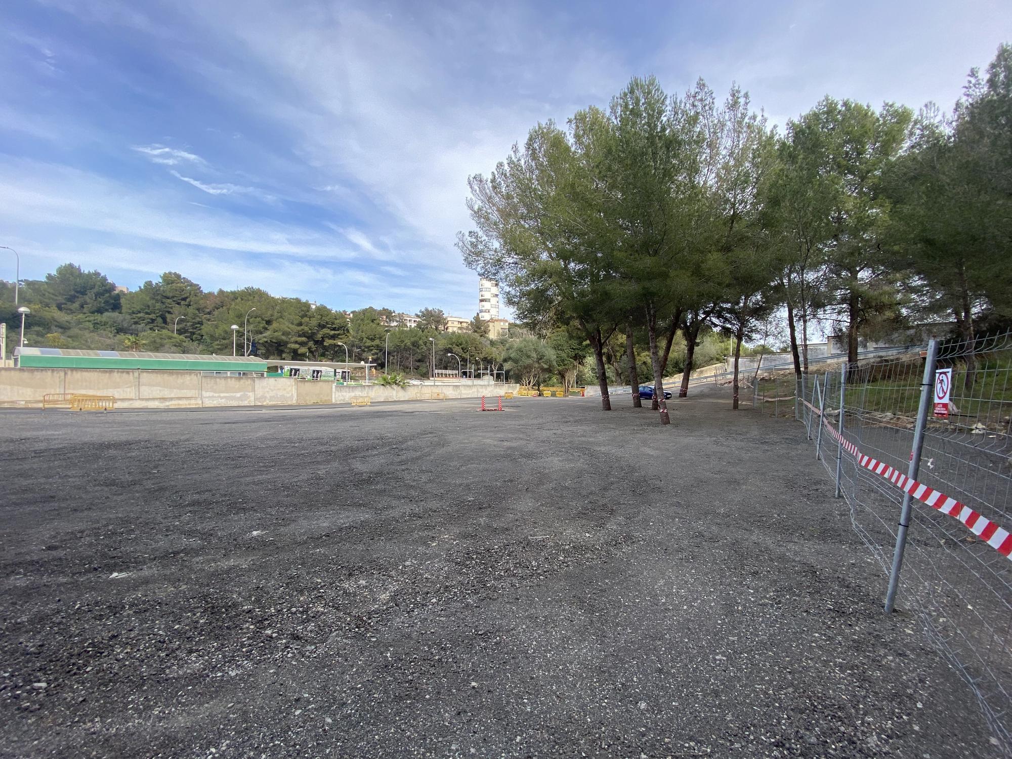 Las fotos del infrautilizado aparcamiento gratuito que el Ayuntamiento de Palma ha abierto junto a Marivent para 800 plazas