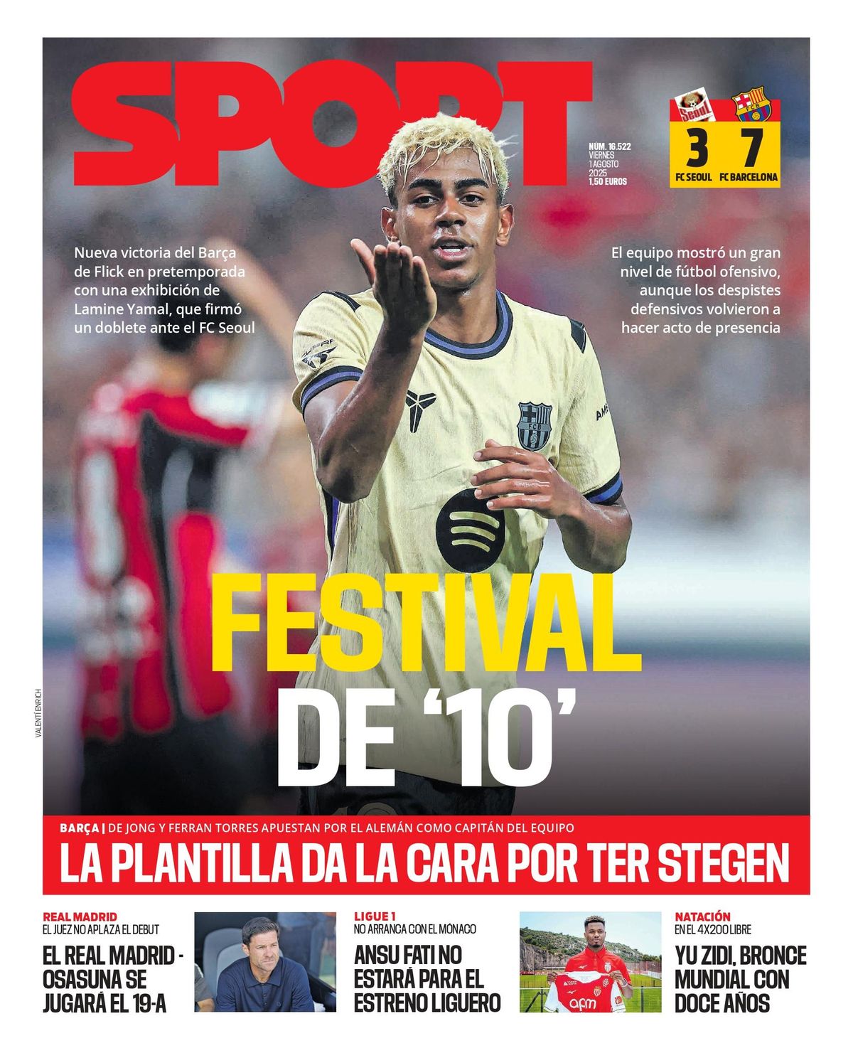 Esta es la portada de SPORT