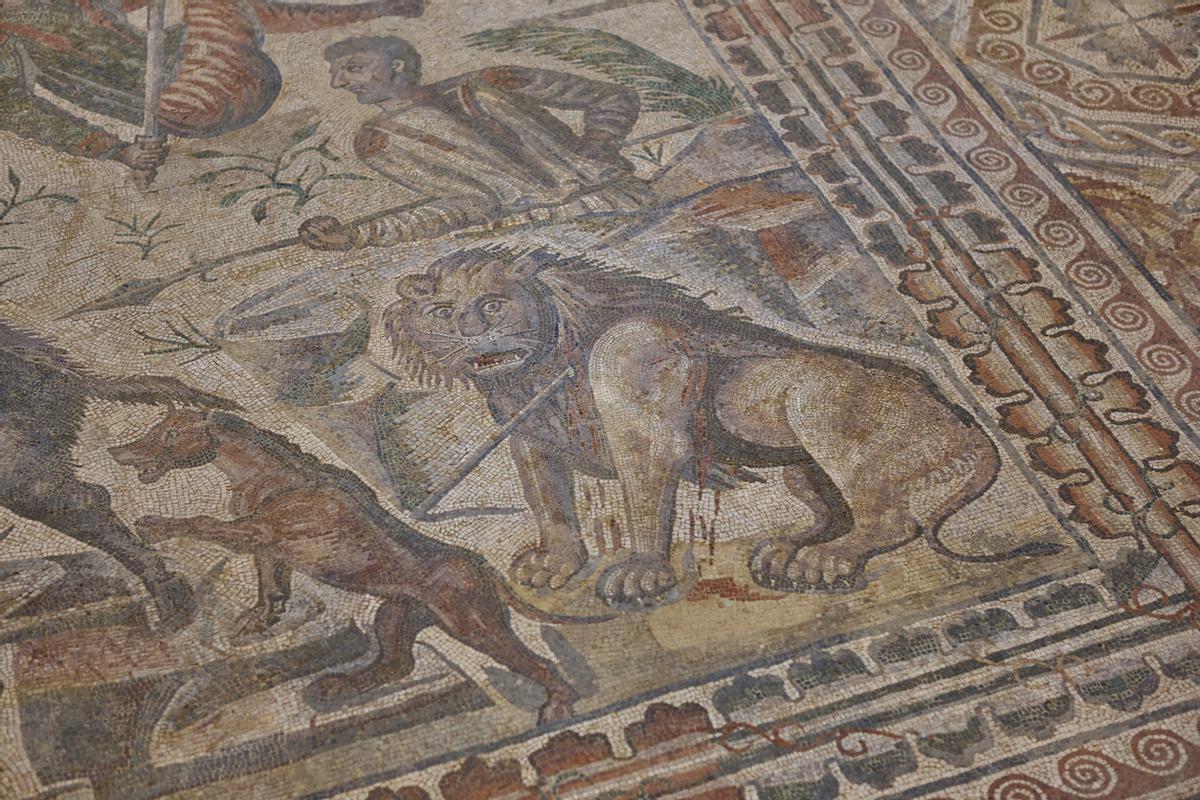 Uno de los espectaculares mosaicos de la villa