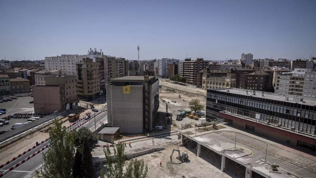 Las obras del Portillo en Zaragoza tendrán un nuevo sobrecoste de seis millones de euros y no estarán completas hasta verano de 2027