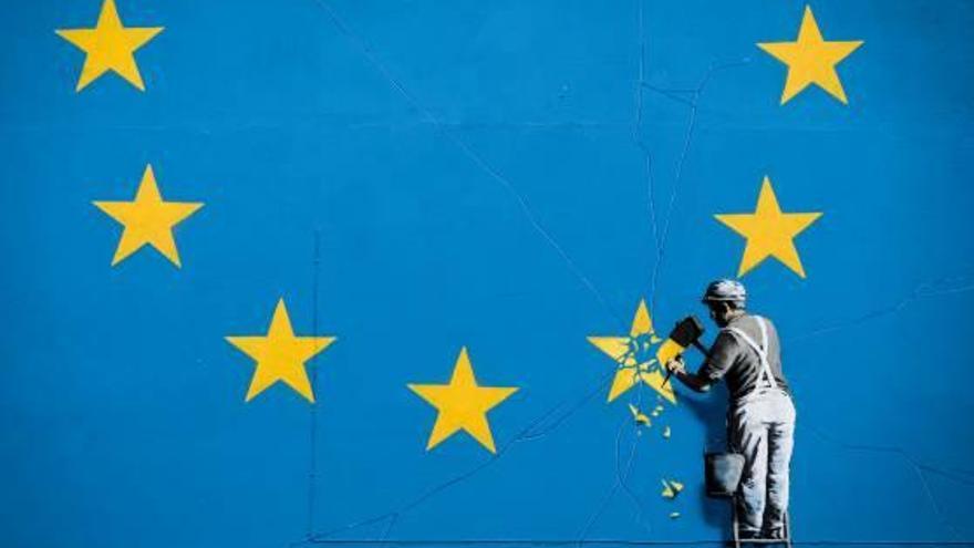 Banksy expressa la seva opinió sobre el Brexit a la ciutat de Dover