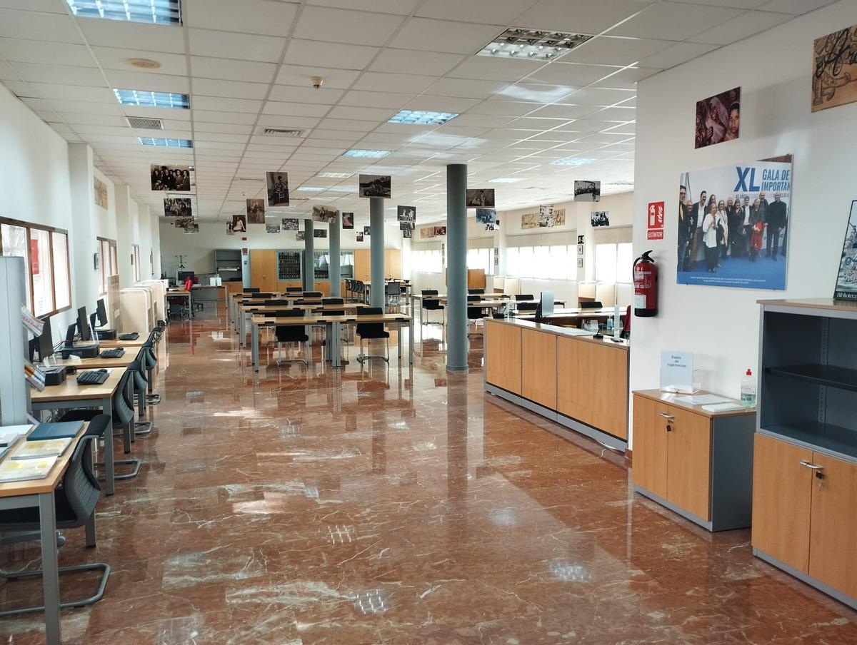 Sala de consultas del Archivo Histórico Provincial de Alicante, ahora cerrrada