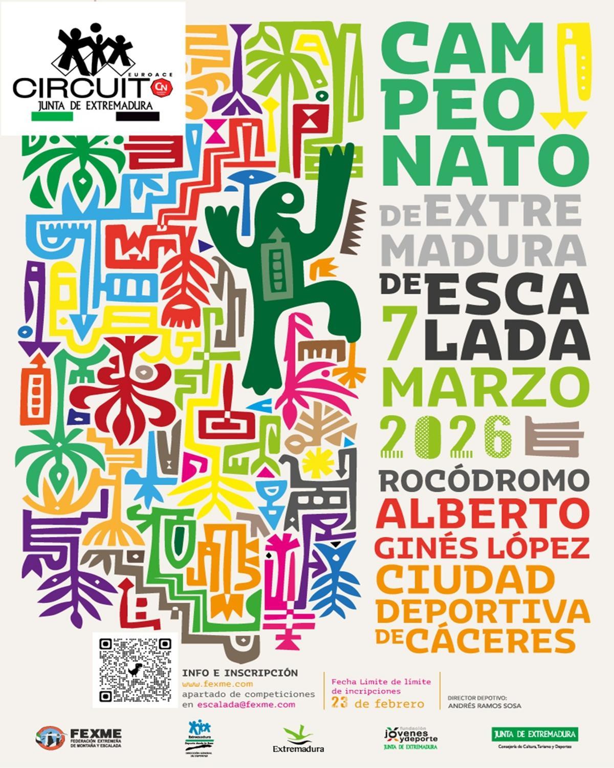 Cartel oficial del campeonato de escalada.