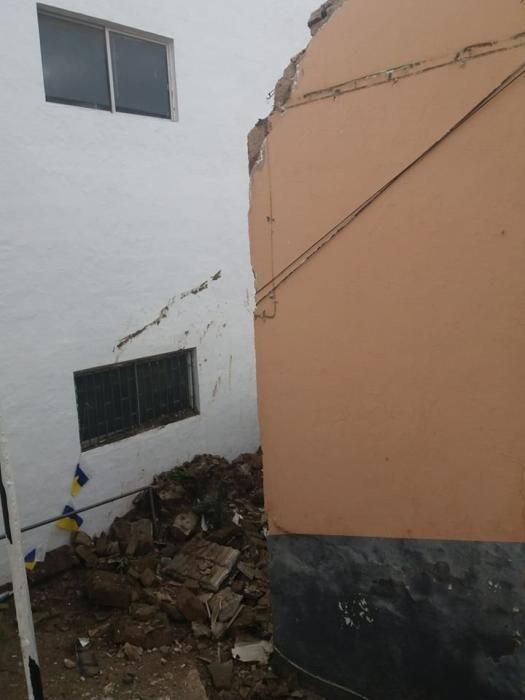 Una casa se derrumba en Santa Brígida