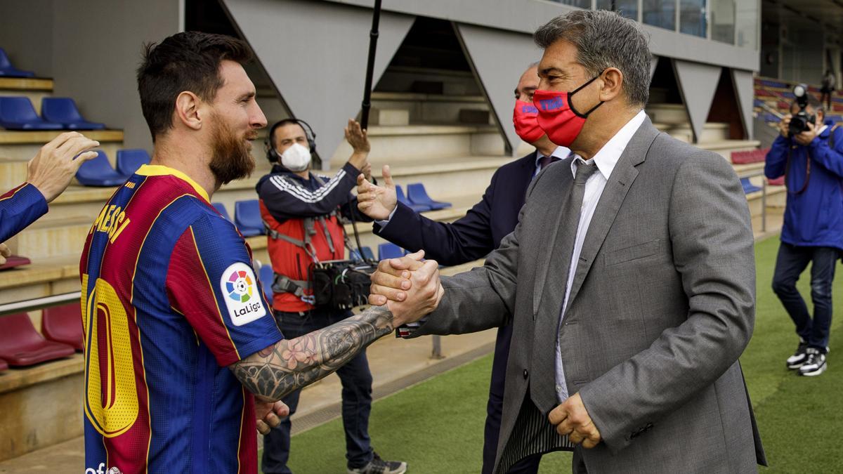 Laporta asegura que Messi quiere quedarse y en el Barça quieren que se quede