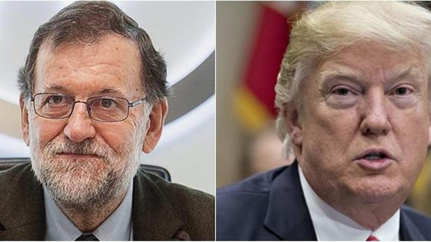 Mariano Rajoy y Donald Trump.