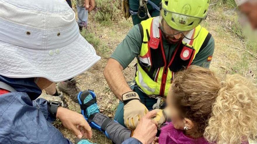 Rescatan a una senderista de 51 años accidentada en un barranco de Viandar de la Vera