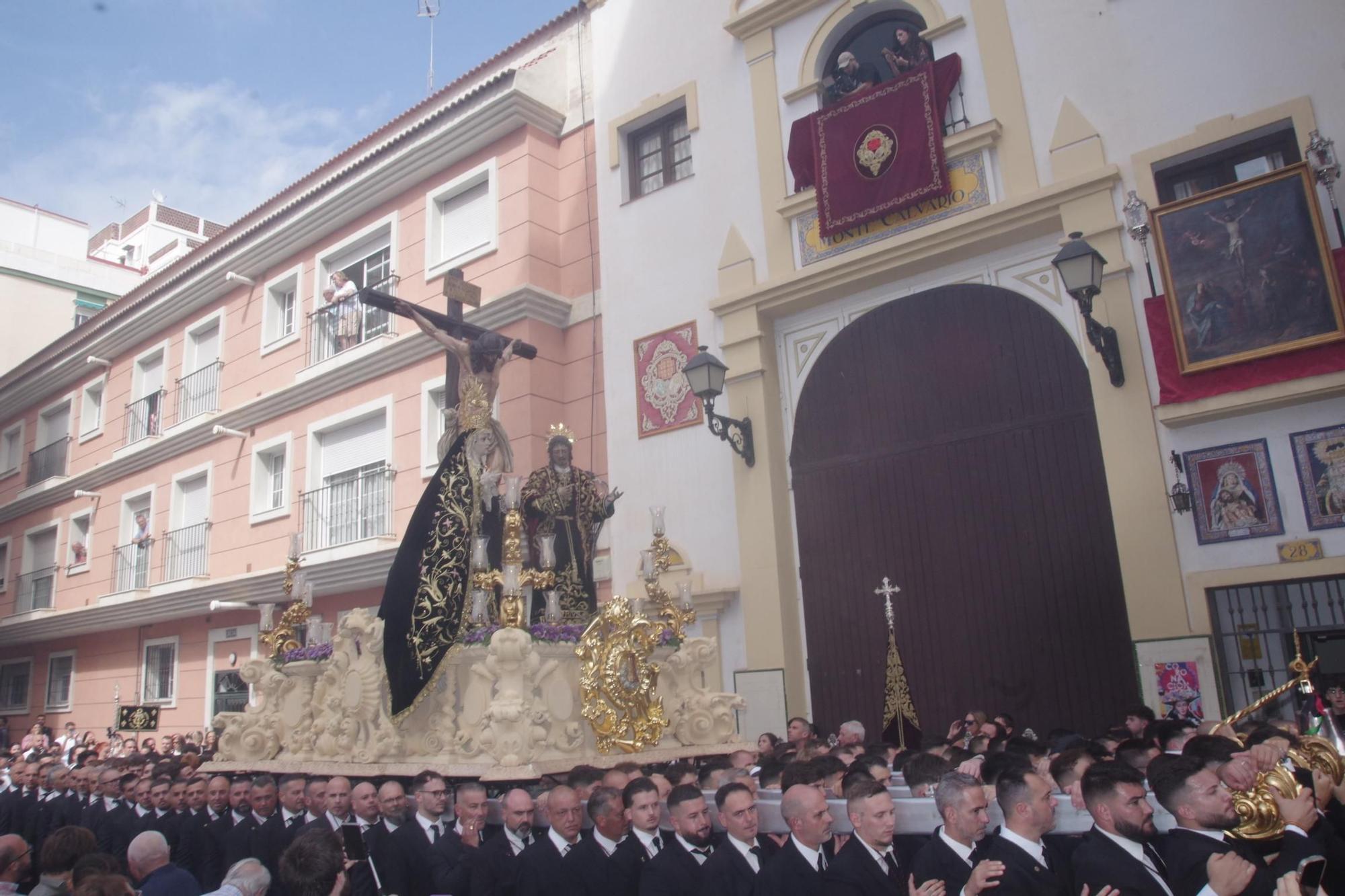 Procesión de la hermandad del Puerto de la Torre por el Centro de Málaga