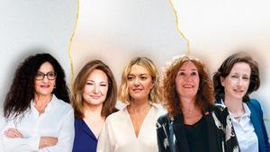 Rosa María Carabel (Eroski), Marta Álvarez (El Corte Inglés), Marta Ortega (Inditex), Leire Mugerza (Eroski) y Elodie Perthuisot (Carrefour), las cinco mujeres con más poder en el sector del gran consumo.