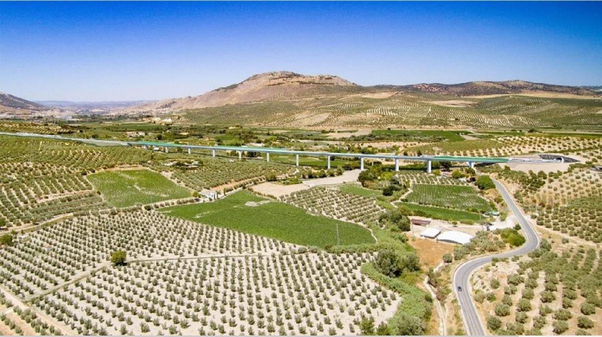 El tramo del valle del Genil de la variante de Loja contará con un túnel y varios viaductos.