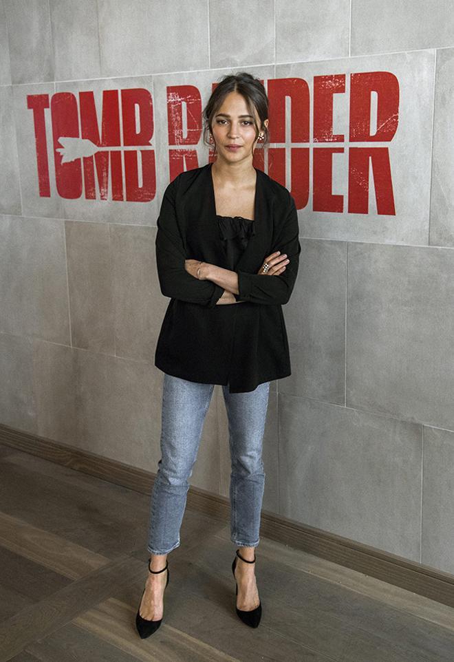 Alicia Vikander presenta Tomb Raider en Estocolmo