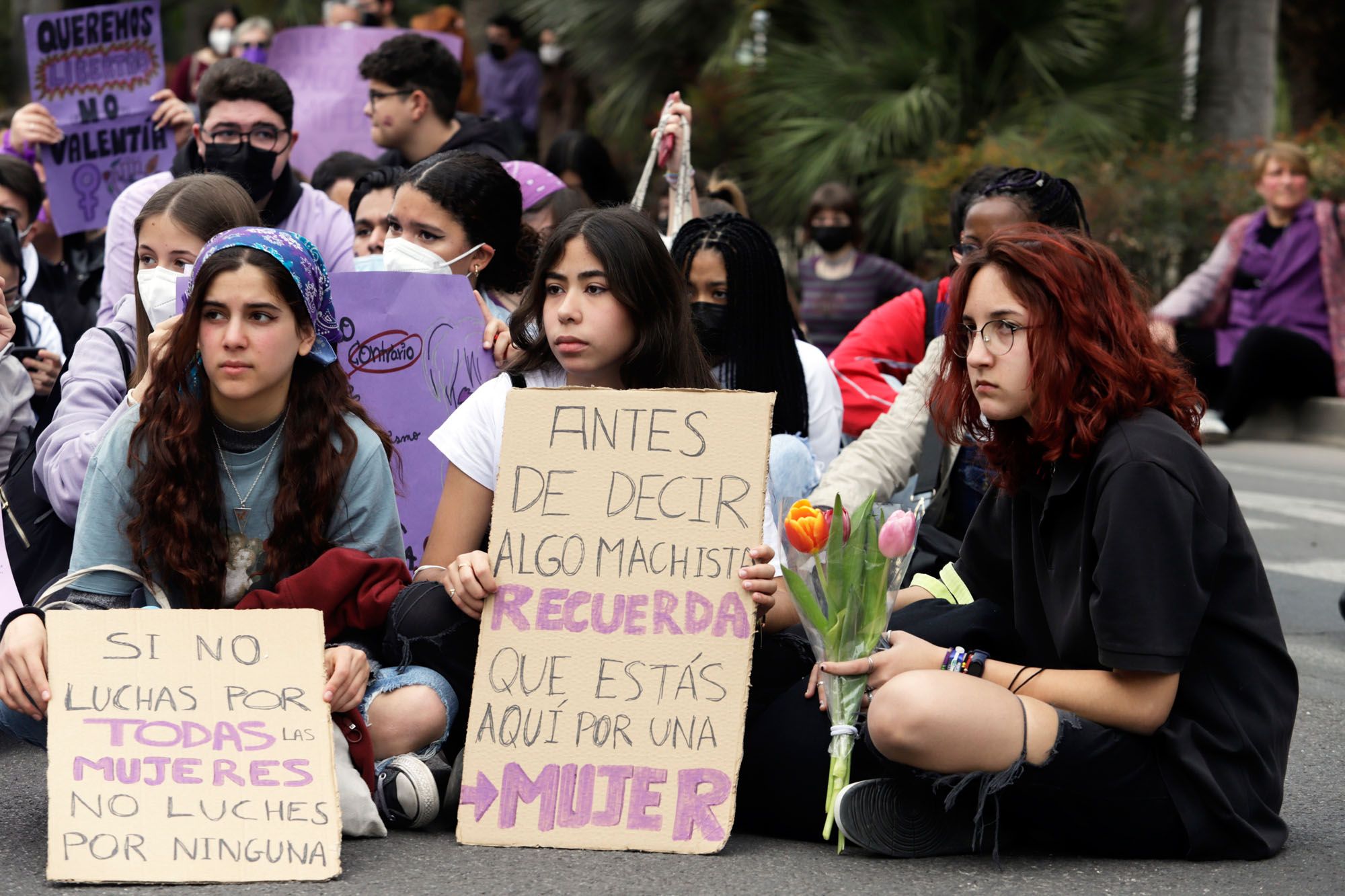 8M en Málaga | Las imágenes de la manifestación estudiantil por el Día de la Mujer