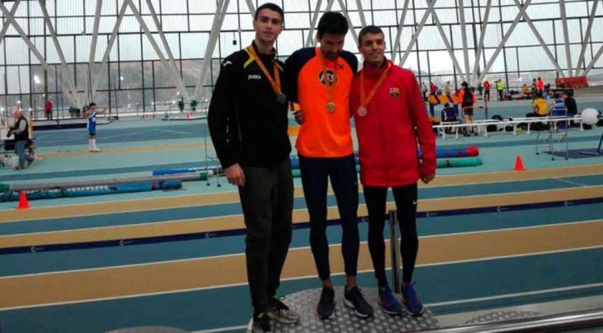  Miquel Domènech al pòdium del 42è Campionat de Catalunya Absolut.