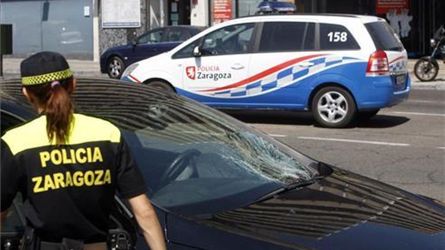 Accidente múltiple con heridos en el barrio Universidad de Zaragoza