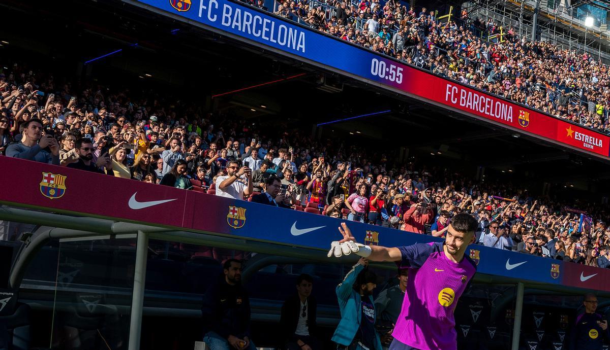 Primer entreno del Barça en el renovado Camp Nou