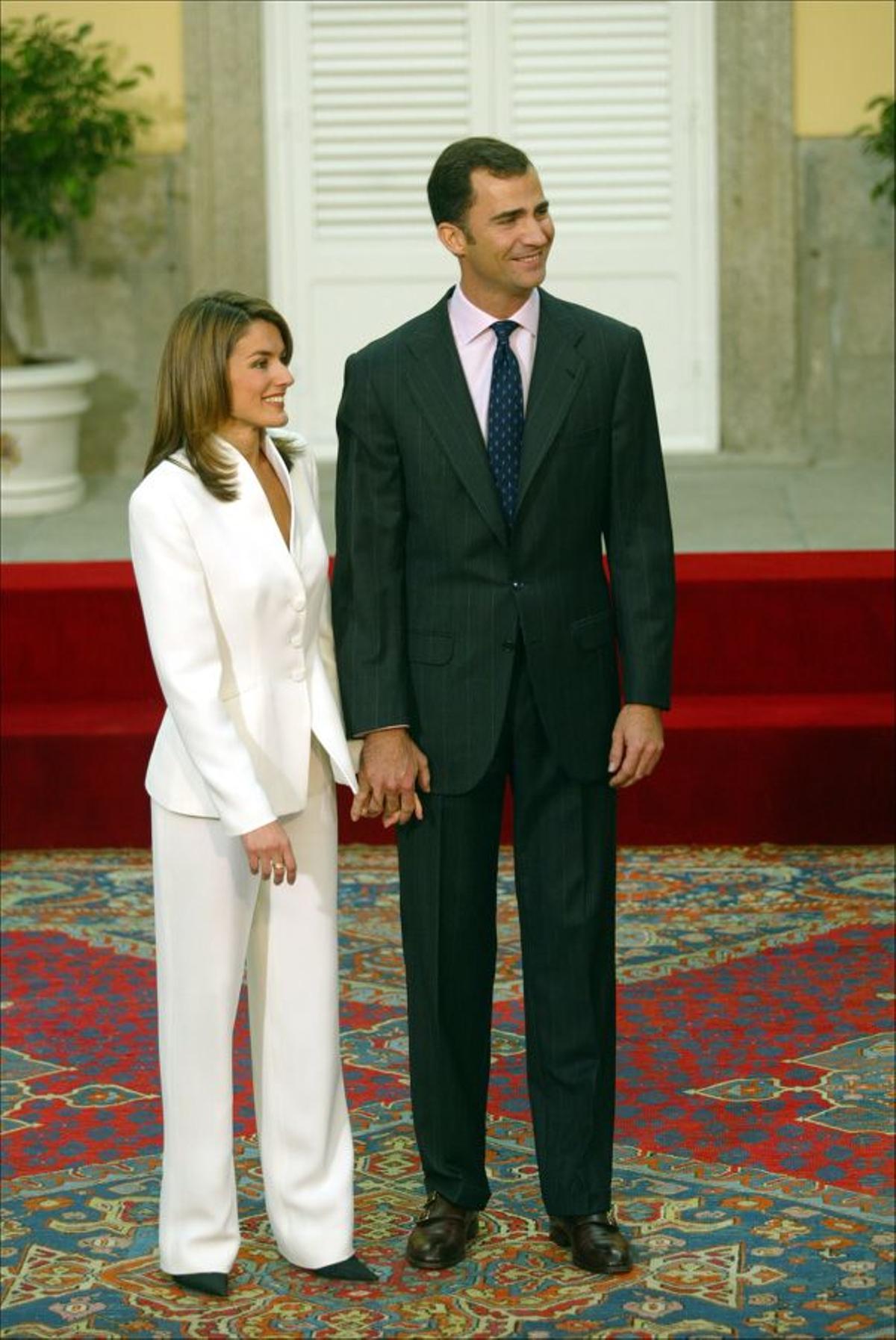 Letizia Ortiz y su conjunto el día de la pedida de mano