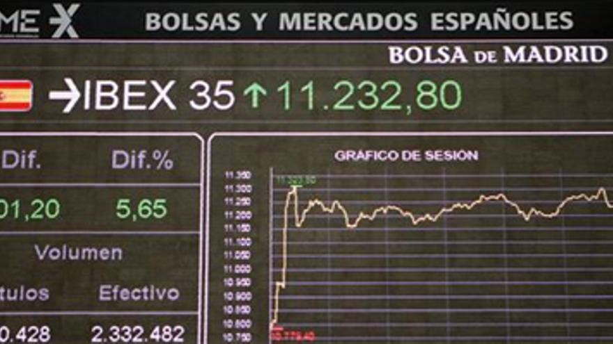 El Ibex rebota y sube un 8,71%, el mayor crecimiento desde 1991