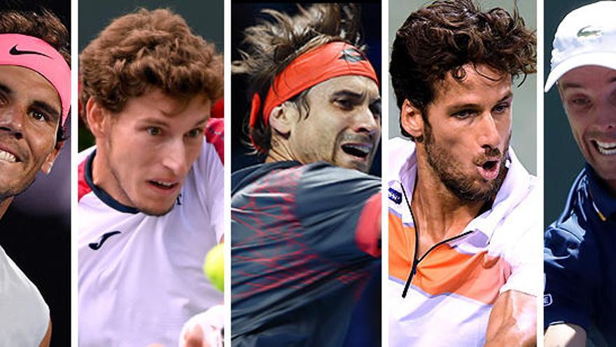 Nadal, Carreño, Bautista, Ferrer y Feliciano, el equipo de la Copa Davis contra Alemania