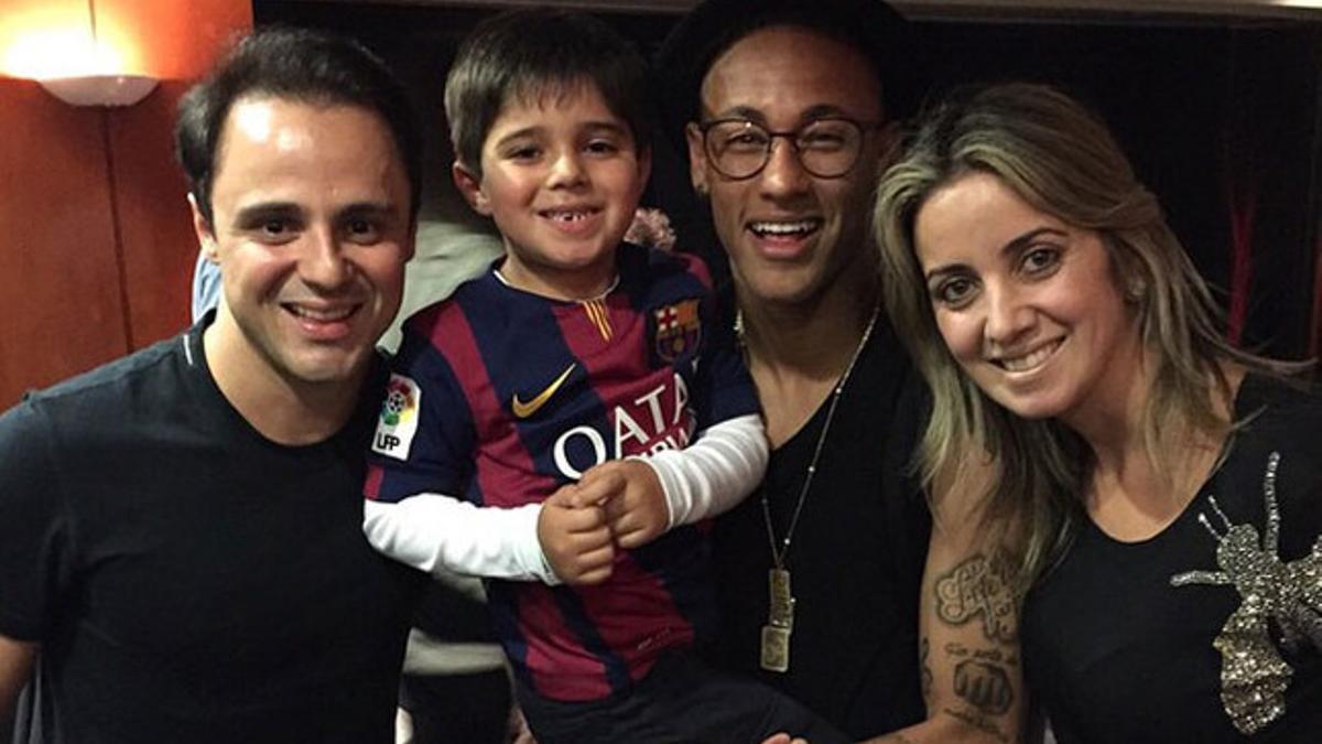 Massa se fotografió con Neymar