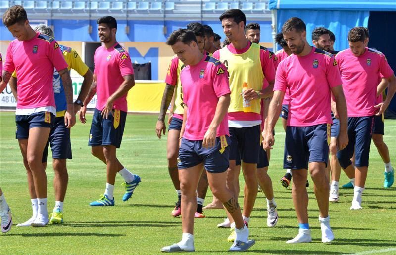 Fase final del entrenamiento de la UD Las Palmas