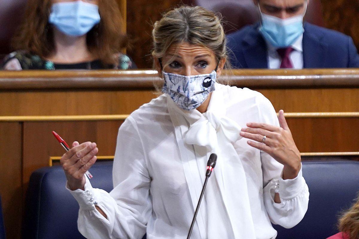 Yolanda Díaz en el Congreso de los Diputados.