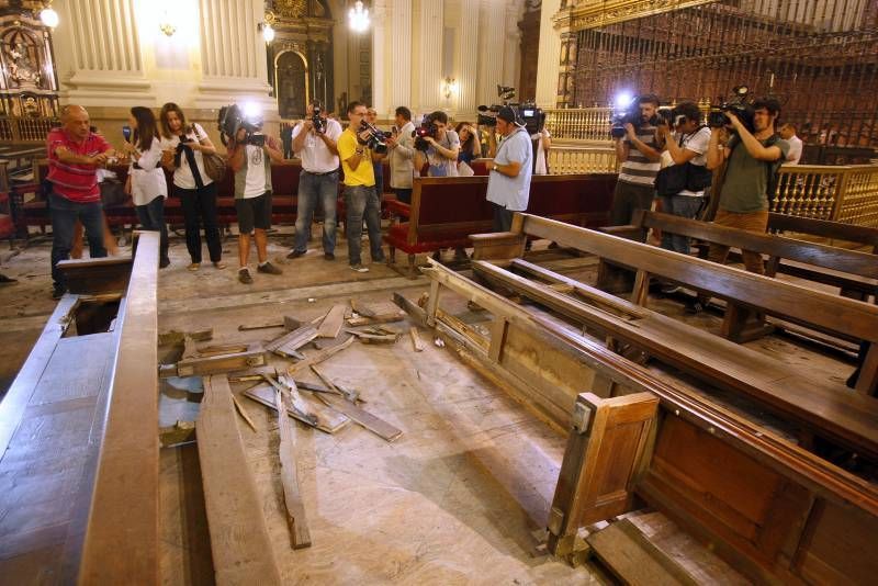 Fotogalería: Explosión en el interior de la basílica del Pilar