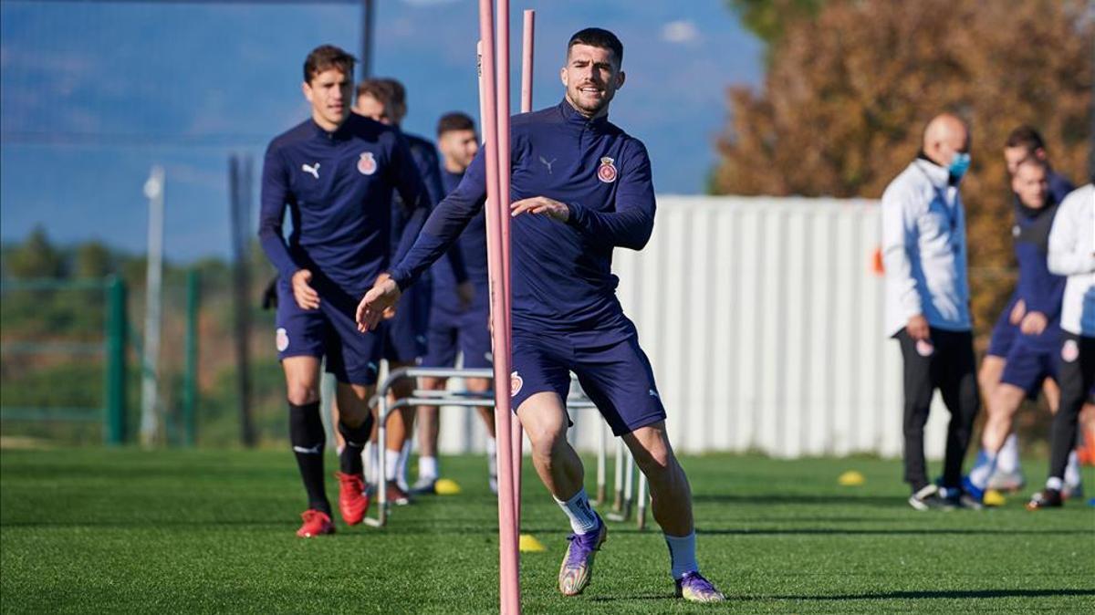 Imagen de un entrenamiento del Girona