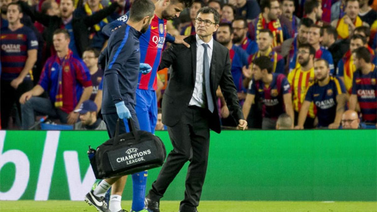 Piqué cayó lesionado ante el Manchester City