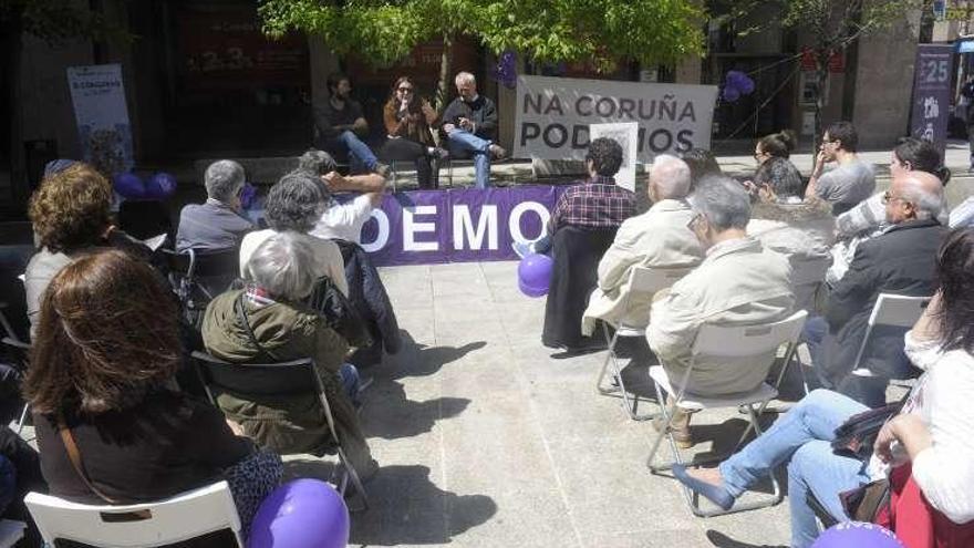 Uno de los momentos del acto de ayer en Santa Catalina.