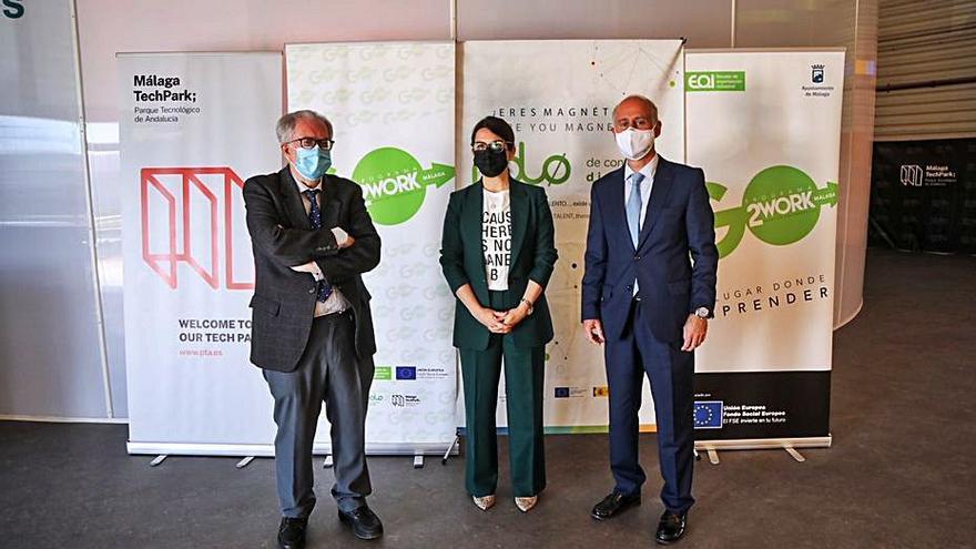 Romera, Carrillo y Velasco, en la presentación del proyecto