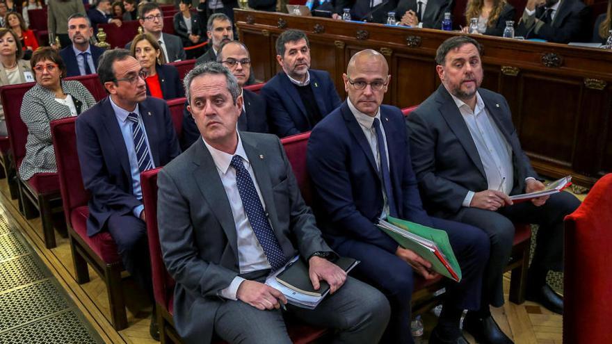 Els líders independentistes, durant el judici del Procés.