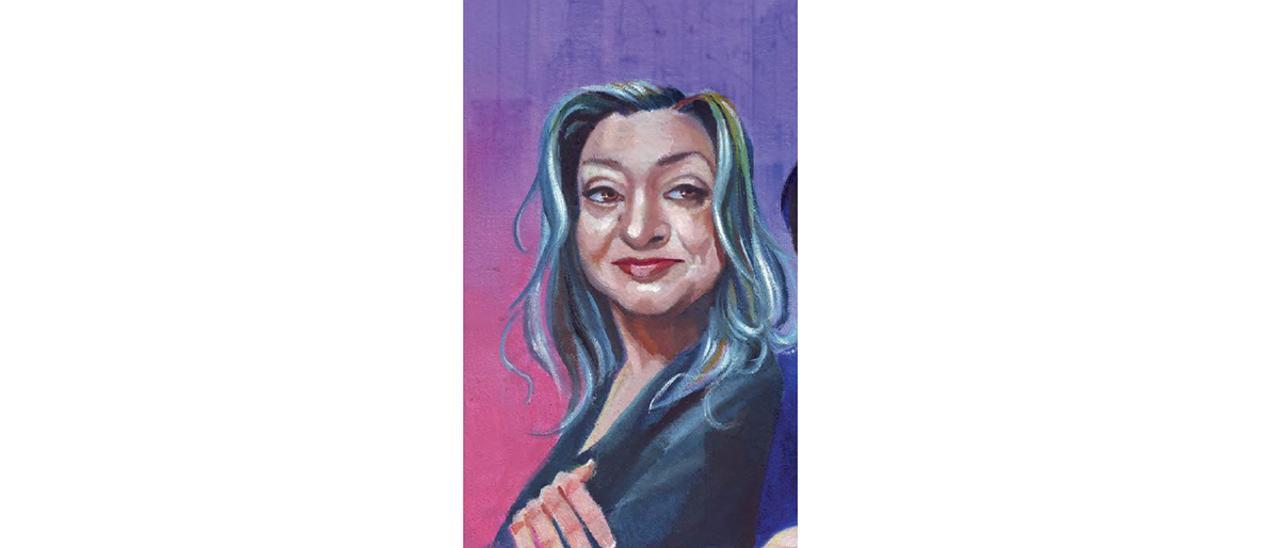 Il·lustració de  Zaha Hadid en el calendari. |  ALLENDE BODEGA