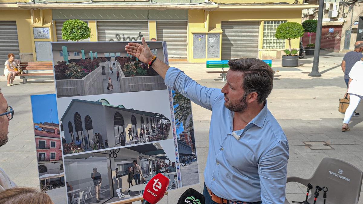 Pablo Ruz muestra este jueves el diseño que plantean para el Mercado Central