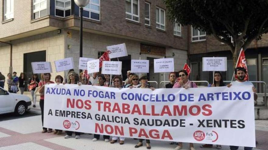 Trabajadoras de ayuda en el hogar protestan por su precaria situación