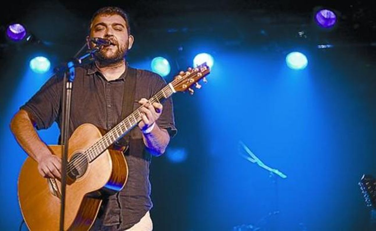 Jordi Lanuza, durant l’actuació d’Inspira a La 2 de la sala Apolo.