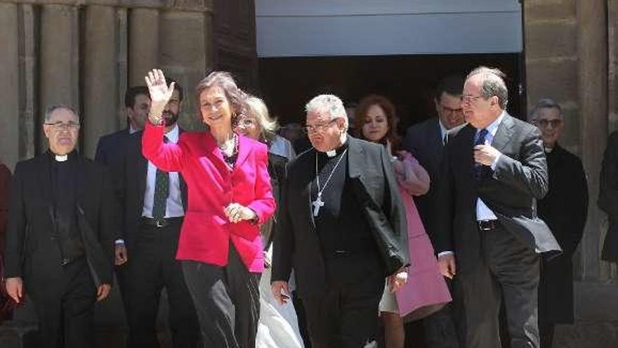 La reina inagura la exposición de Las Edades del Hombre.