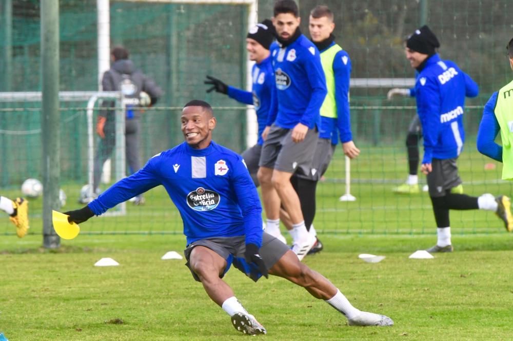 Primer entrenamiento de Beauvue con el Dépor