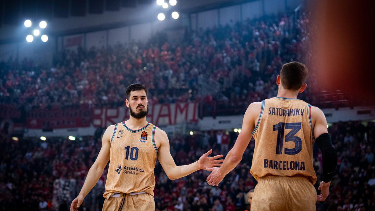 Kalinic, durante el Olympiacos-Barça