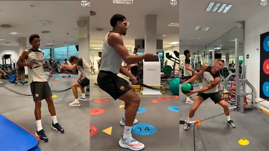 ¡Ferran Torres, loco por ponerse como un toro! Así entrena el Barça el apartado físico